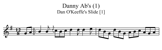 Danny Ab's (1) - staff notation