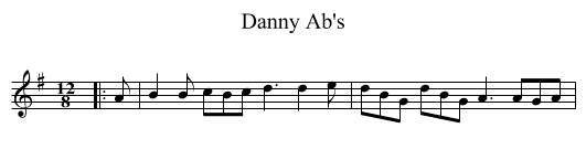 Danny Ab's - staff notation