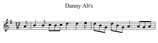 Danny Ab's - staff notation