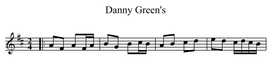 Danny Green's - staff notation