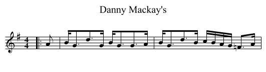 Danny Mackay's - staff notation