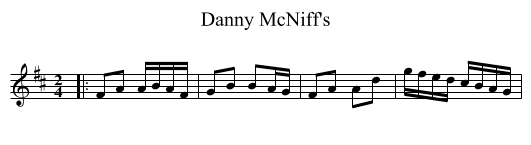 Danny McNiff's - staff notation