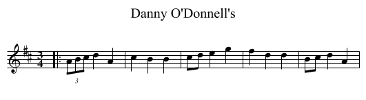 Danny O'Donnell's - staff notation