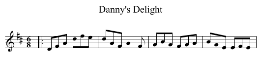 Danny's Delight - staff notation