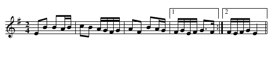 Dans An Dro - staff notation