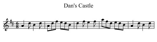 Dan's Castle - staff notation