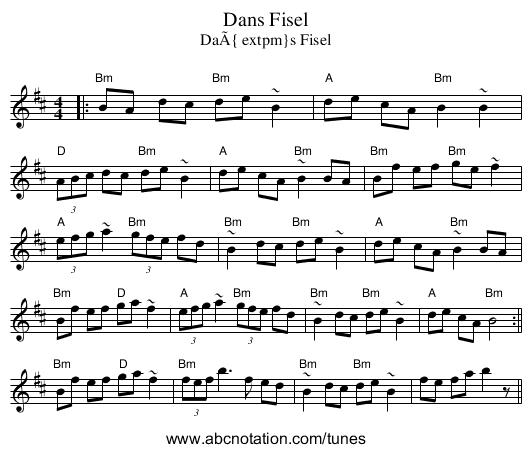 Dans Fisel - staff notation