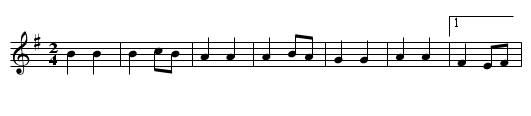Dans Lat from Blomgren - staff notation