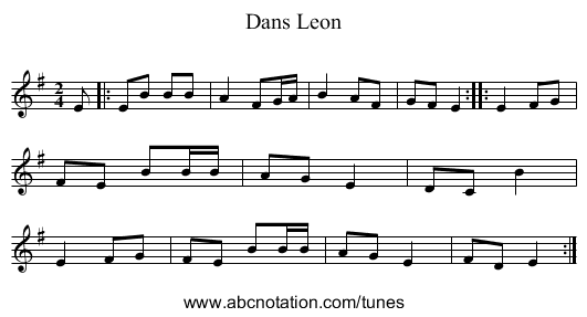 Dans Leon - staff notation