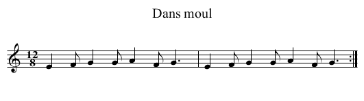 Dans moul - staff notation