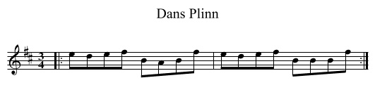 Dans Plinn - staff notation