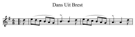 Dans Uit Brest - staff notation