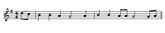 Danse des bergers - staff notation
