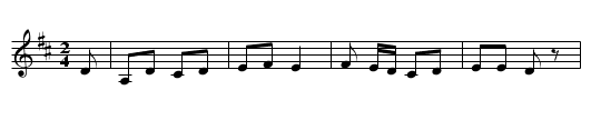 Danse des Foins - staff notation