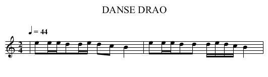 DANSE DRAO - staff notation