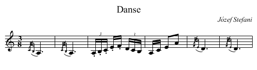 Danse - staff notation