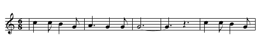 Danza (CT 005) - staff notation
