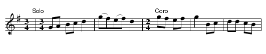 Danza (CT 129) - staff notation