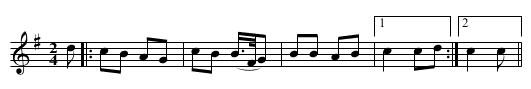 Danza (CT 159) - staff notation