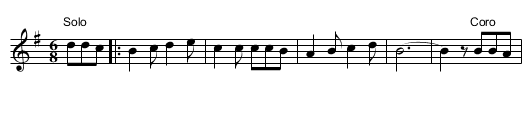 Danza (CT 287) - staff notation