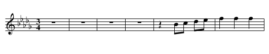 Danza, danza, fanciulla gentile - staff notation