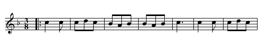 Danza de La Panadera - staff notation