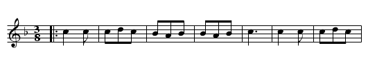 Danza de La Panadera - staff notation
