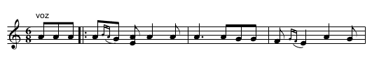 Danza de San Pedro - staff notation