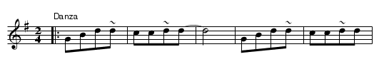 Danza de Santa Marina - staff notation