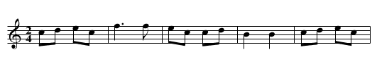 Danza Dei Bastoni - staff notation