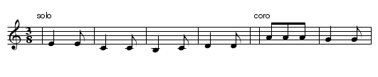Danza Prima - staff notation
