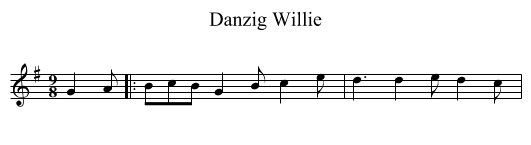 Danzig Willie - staff notation