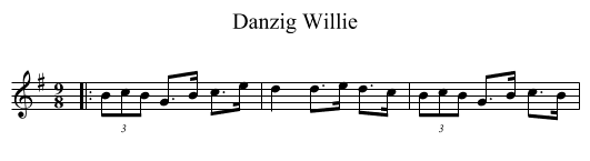 Danzig Willie - staff notation
