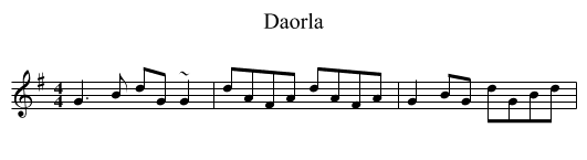 Daorla - staff notation