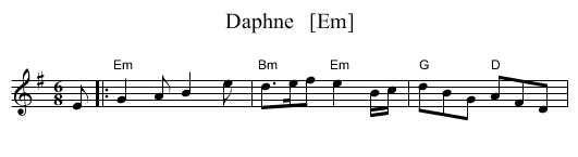 Daphne   [Em] - staff notation