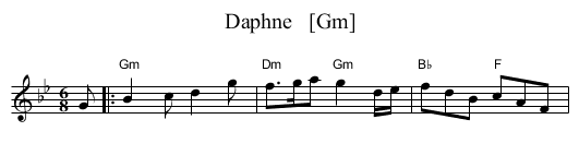 Daphne   [Gm] - staff notation