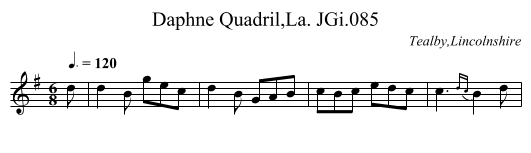 Daphne Quadril,La. JGi.085 - staff notation