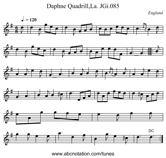 Daphne Quadrill,La. JGi.085 - staff notation
