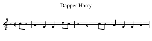 Dapper Harry - staff notation