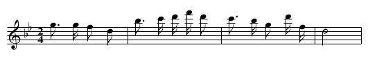 Daqingshan gao - staff notation