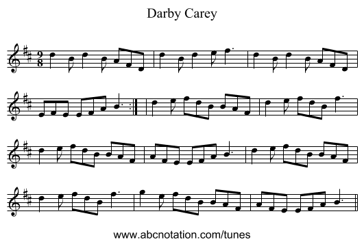 Darby Carey - staff notation