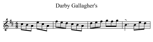 Darby Gallagher's - staff notation