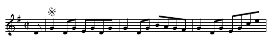 Darby Reel - staff notation