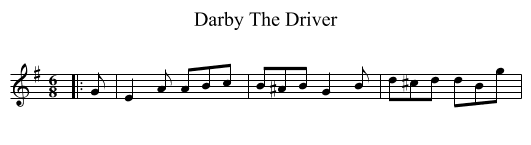 Darby The Driver - staff notation