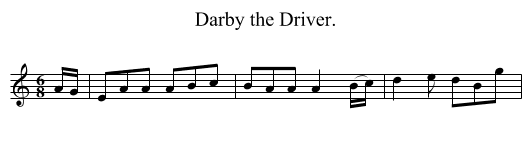 Darby the Driver. - staff notation