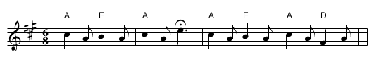 Dargai - staff notation