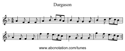 Dargason - staff notation