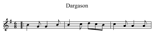 Dargason - staff notation