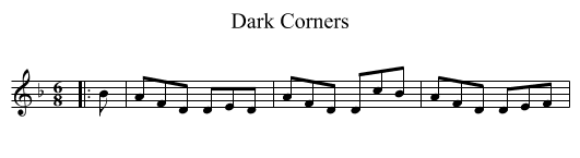 Dark Corners - staff notation