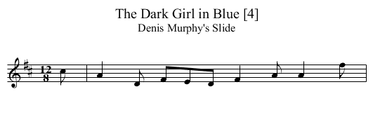 Dark Girl in Blue [4], The - staff notation